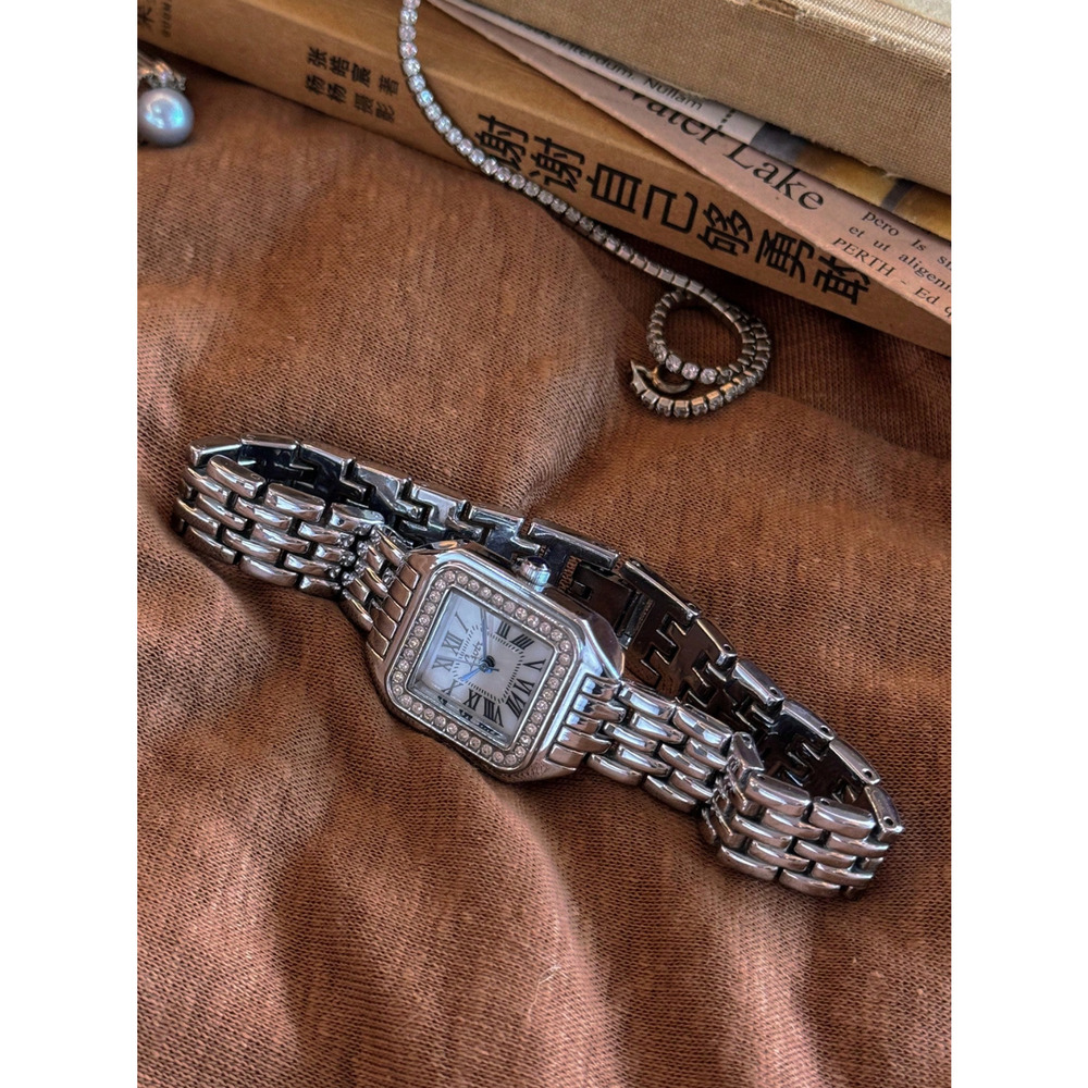 Silver Vintage Style Women’s Square Watch